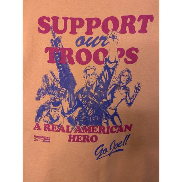 G.I. JOE Men's T SHIRT A REAL AMERICAN HERO "Support Our Troops" Size Large - Picture 7 of 8